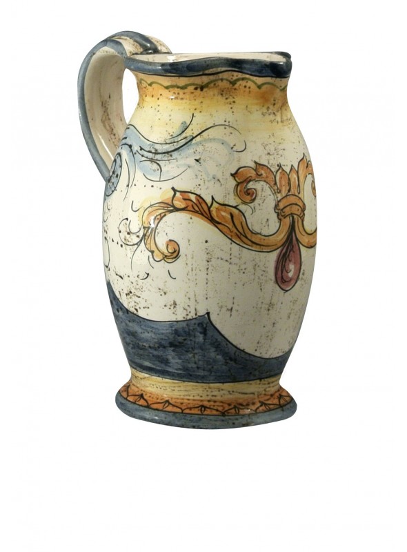  Small hand-decorated ceramic carafe