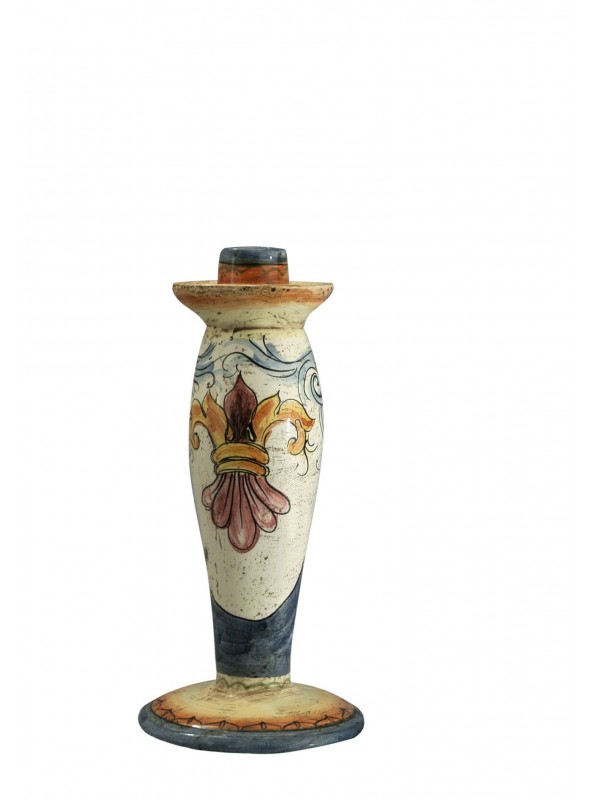 Hand-painted decorative ceramic small candle holder