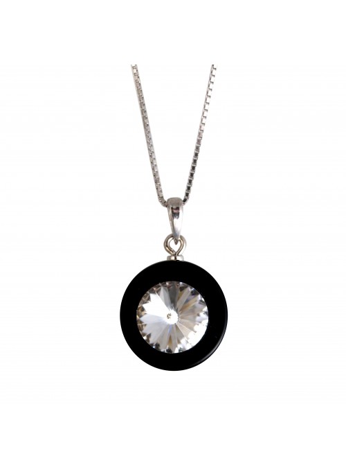 Collana con pietra centrale Swarovski leo zircon