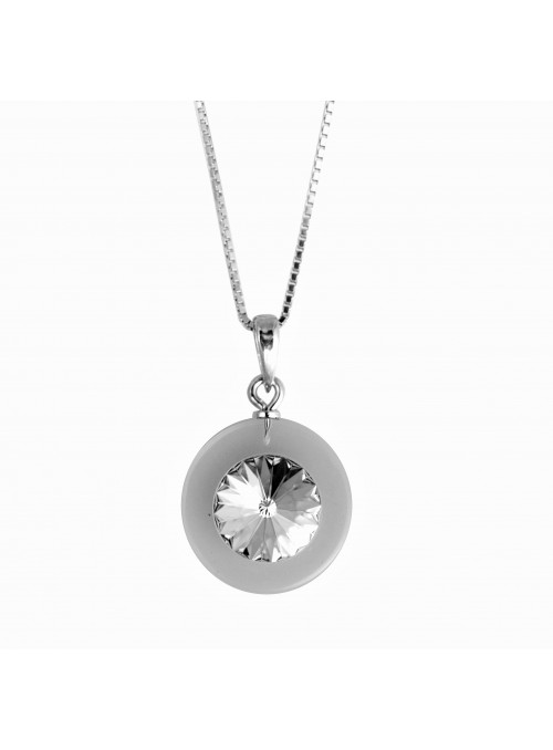 Collana con pietra centrale Swarovski leo zircon