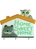 Appendino in ceramica colorata a mano - Home sweet home