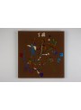 Brown glass artistic clock - Composizione two