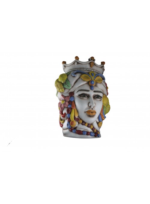 Hand-painted antiqued ceramic woman&#039;s head - I Mori
