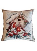 Squared stuffed cushion - Snowbird