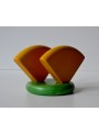 Wooden napkin holder yellow-green