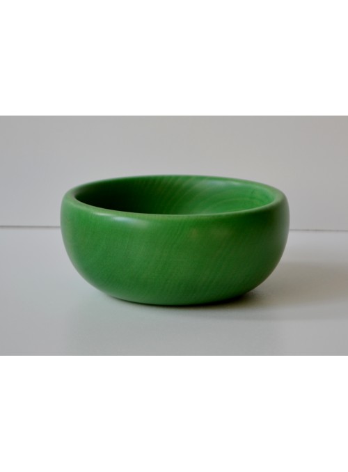 Green linden wood small bowl