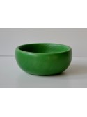 Small bowl in green linden wood