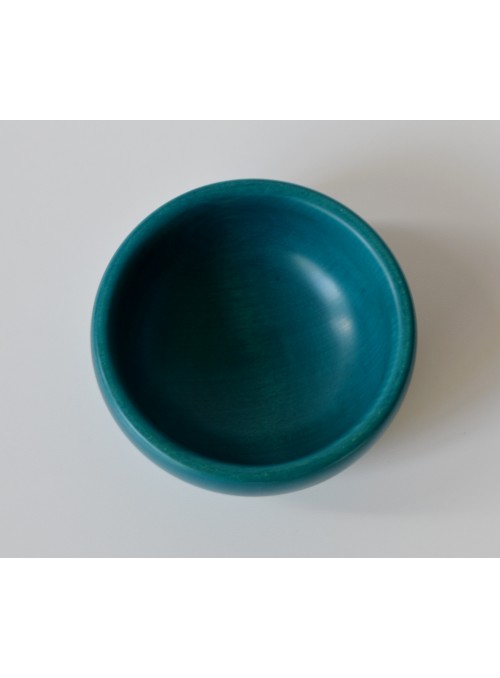 Small bowl in light blue linden wood