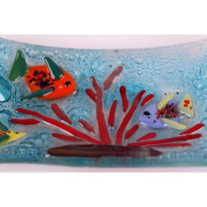 Vassoio rettangolare piccolo con ambientazione marina - Acquario 1