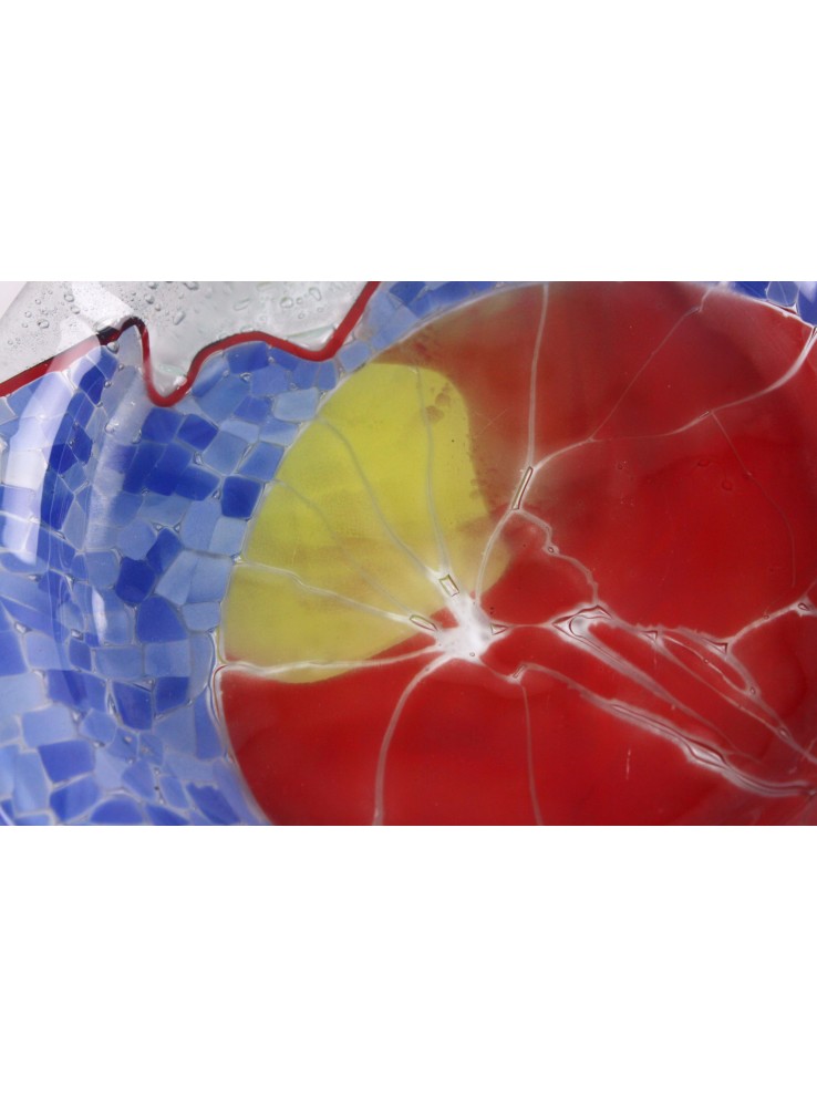 Piatto artigianale di vetro a mosaico – Orbita Piatto artigianale di vetro a mosaico - Orbita