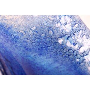 Vassoio rettangolare in vetro color blu zaffiro