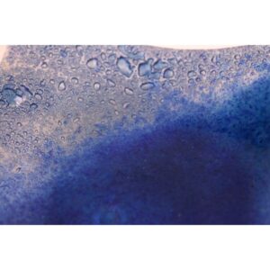 Vassoio quadrato in vetro color blu zaffiro