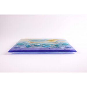 Vassoio quadrato piccolo in vetro colororato - Burbujas