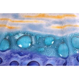 Vassoio quadrato piccolo in vetro colororato - Burbujas