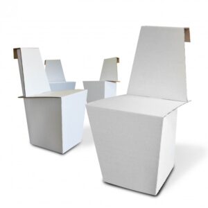 Coppia di sedie leggere di ecodesign in cartone - Ginger