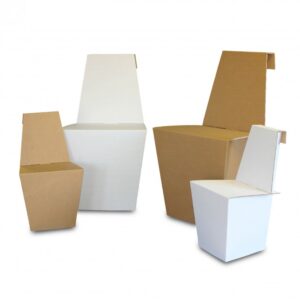 Set di quattro sedie leggere di ecodesign in cartone - Ginger