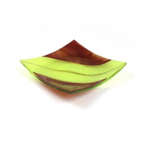 Piatto in vetro fusione quadrato - Vanilla