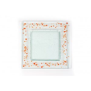 Piatto in vetro fusione quadrato grande - Graniglie