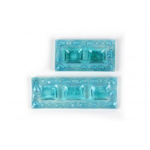 Set piattini per salse in vetro fusione