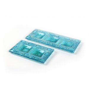 Set piattini per salse in vetro fusione