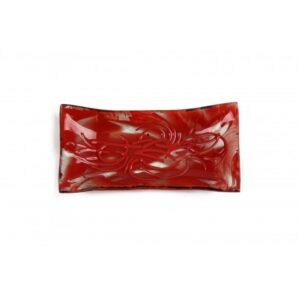 Vassoio rettangolare in vetro fusione - Stringhe