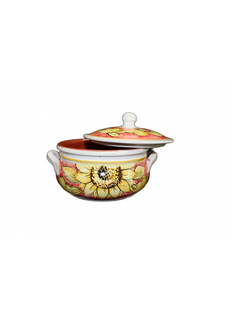 Casseruola da fuoco in argilla e cristalline – Rose Casseruola da fuoco in argilla e cristalline - Rose