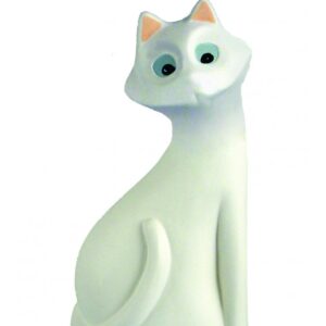 Gattina in ceramica colorata a mano