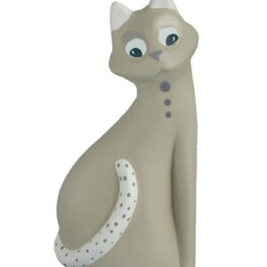 Gattina in ceramica colorata a mano