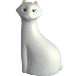 Gattino in ceramica colorata a mano