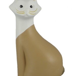 Gattino in ceramica colorata a mano