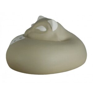 Gattino raggomitolato in ceramica colorata a mano