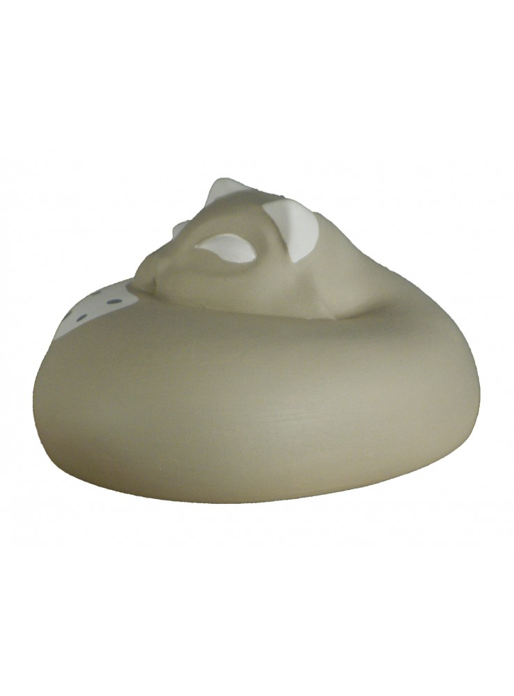 Gattino raggomitolato in ceramica colorata a mano Gattino raggomitolato in ceramica colorata a mano