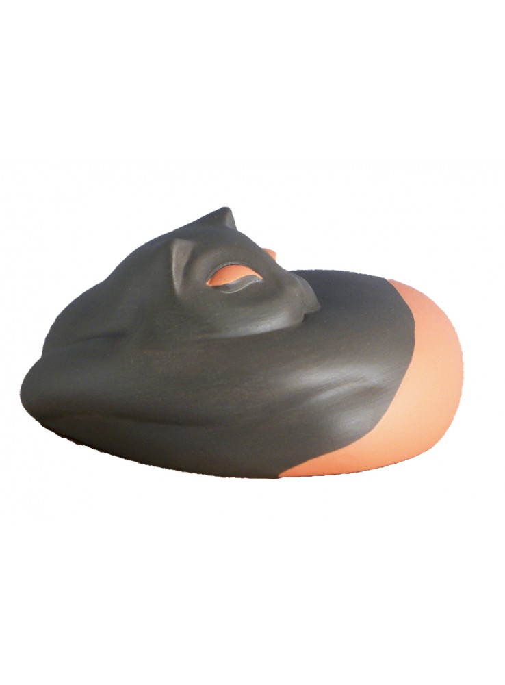 Gattino raggomitolato in ceramica colorata a mano Gattino raggomitolato in ceramica colorata a mano