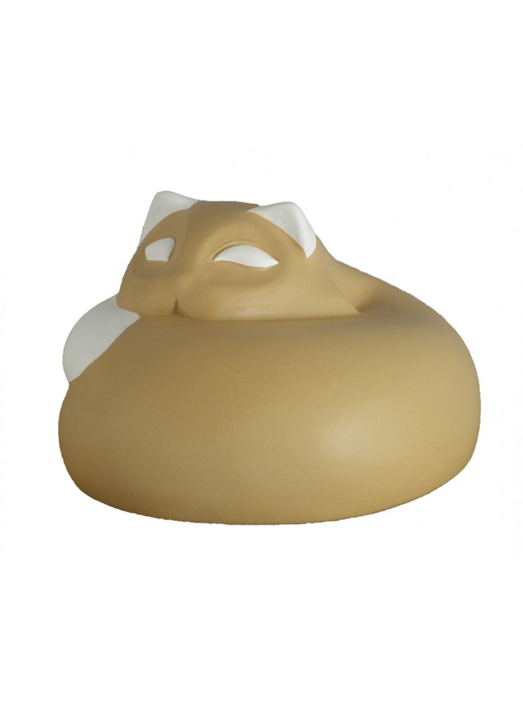 Gattino raggomitolato in ceramica colorata a mano Gattino raggomitolato in ceramica colorata a mano