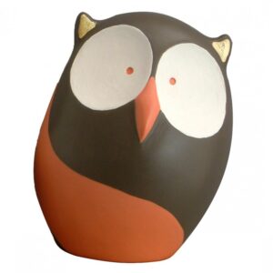 Gufetto in ceramica colorata a mano