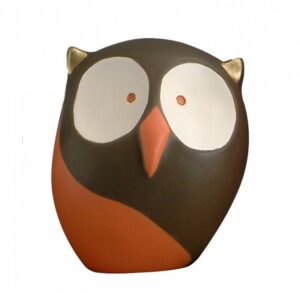 Gufetto in ceramica colorata a mano