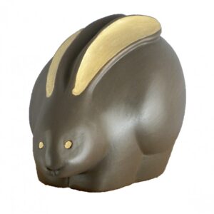 Coniglietto in ceramica colorata a mano