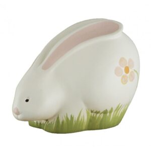 Coniglietto in ceramica colorata a mano