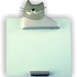 Lavagna gatto in ceramica colorata a mano