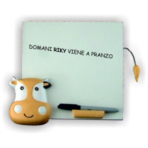 Lavagna da cucina mucca in ceramica colorata a mano