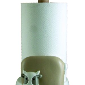 Portarotolo mucca in ceramica colorata a mano