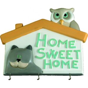 Appendino in ceramica colorata a mano - Home sweet home