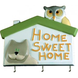 Appendino in ceramica colorata a mano - Home sweet home