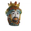Testa di moro in ceramica colorata a mano - I Mori