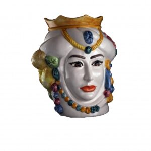 Testa di donna in ceramica colorata a mano - I Mori