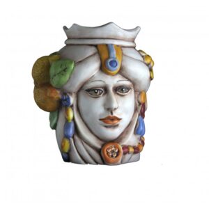 Testa di donna in ceramica anticata - I Mori