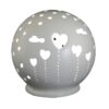 Lampada mini sfera in ceramica - Cuori