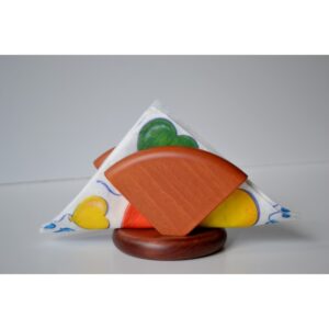 Porta tovaglioli in legno di tiglio mogano-paprika