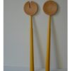 Posate per insalata Nat/ manico giallo