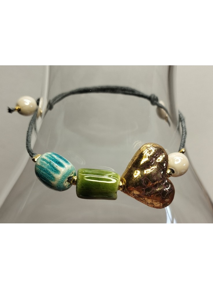 Braccialetto Cordoncino Cuore Oro Braccialetto Cordoncino Cuore Oro